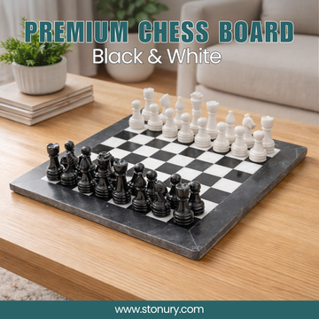 Premium Black and White Chess Board Set